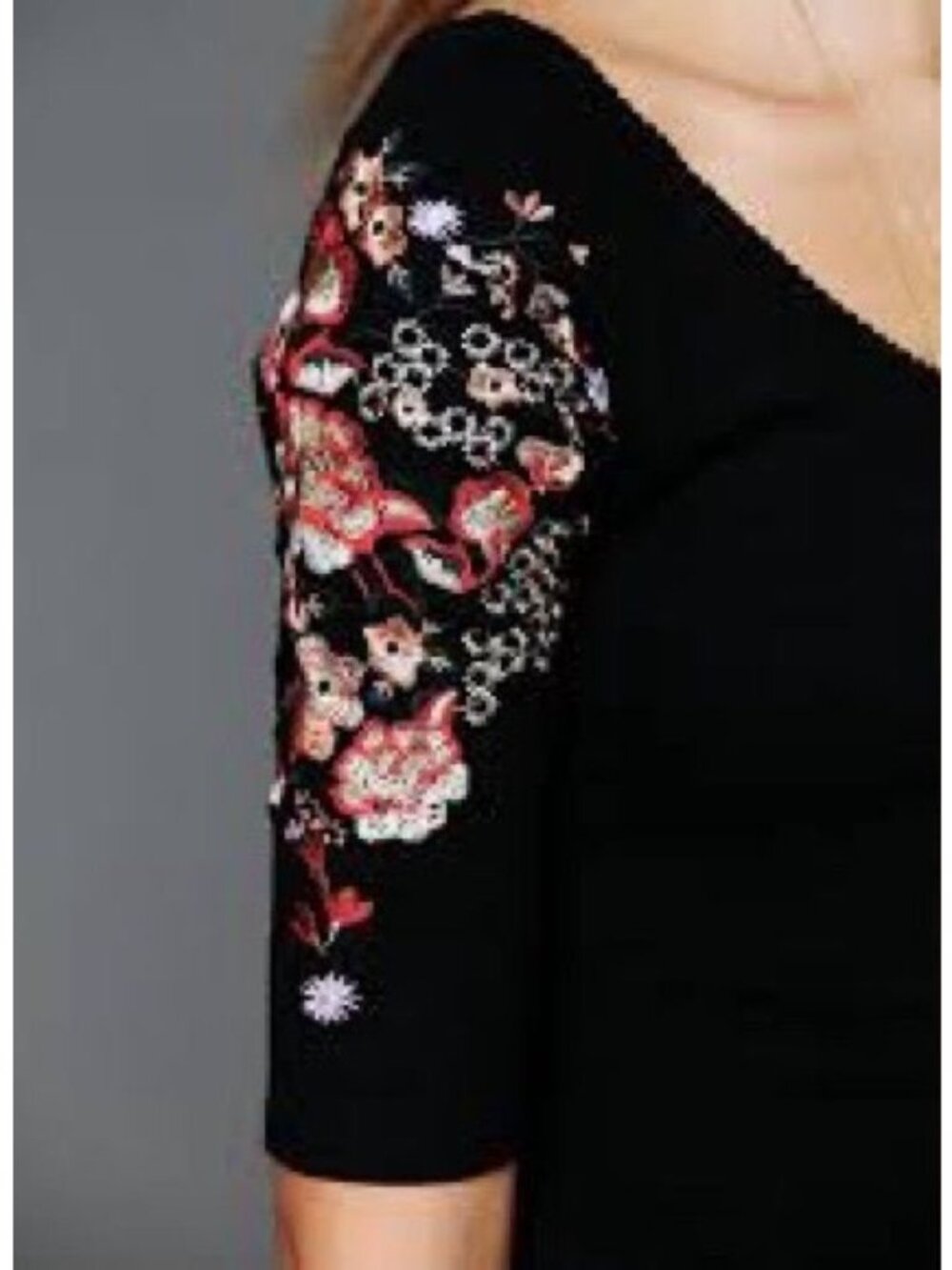 Free People Floral Embroidered Black Fit & Flare Mini Dress S| Indie Sleaze Boho - Picture 11 of 16